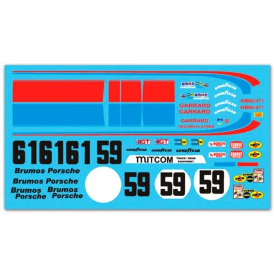 Scale Production SPD24062 Decals for 1/24 Porsche 911 Carrera RSR 2.8 / 934 / 5 Brumos - Model Cars