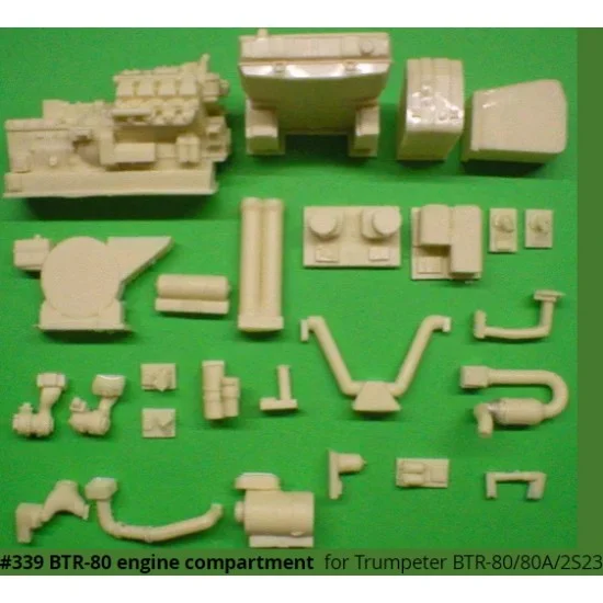 SP Designs 339 1/35 BTR-80 APC Engine Compartment for Trumpeter BTR-80/80A/2S23 kits