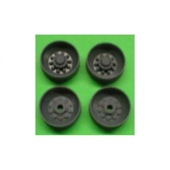 SP Designs 378 1/35 T-80/2S19 Burnt Out Wheels for Trumpeter Kits