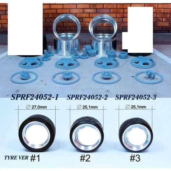 Scale Production SPRF24052-1 1/24 18" Speedline Cup Wheels #1 w/Bridgestone Tyres