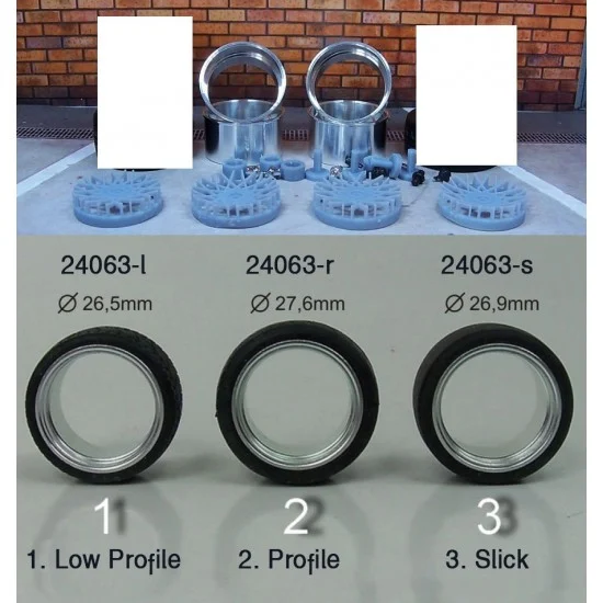 Scale Production SPRF24063-l 1/24 19" AGIO Absolute TWM Ultra CCV Wheels with Low Profile Tyres
