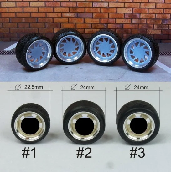 Scale Production SPRF24149-1 1/24 1/25 16" OZ Turbo Wheels with #1 Tyres