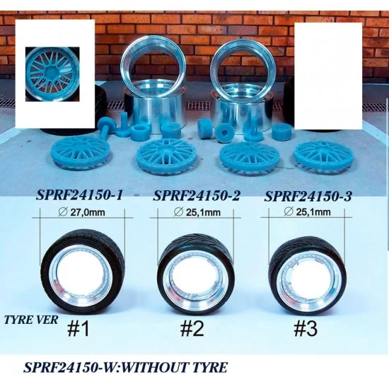 Scale Production SPRF24150-3 1/24 1/25 18" BBS LeMans Wheels #3 with Nankang Tyres