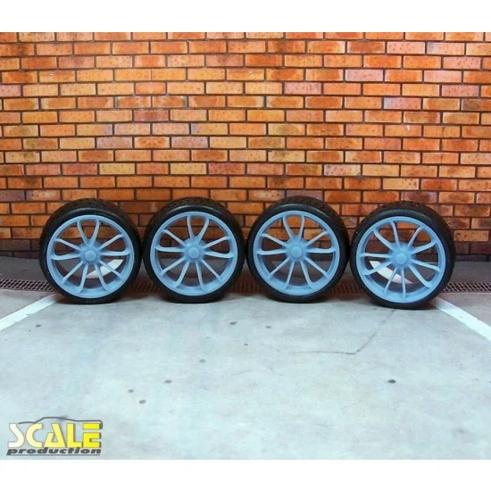 Scale Production SPRF24157-1 1/24 1/25 21" Rotiform PGT Wheels with Low Profile Tyres