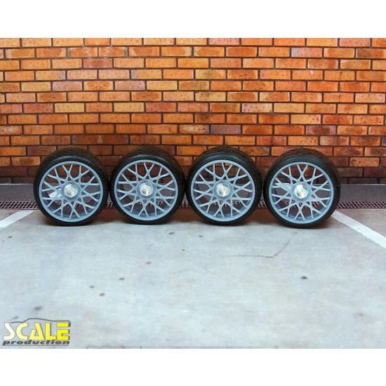 Scale Production SPRF24163-2 1/24 1/25 18" Rotiform BLQ C Wheels #2 with Nankang Tyres