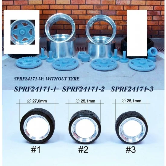 Scale Production SPRF24171-2 1/24 1/25 18" Autostrada Modena Wheels #2 w/Toyos Stretch Tyres