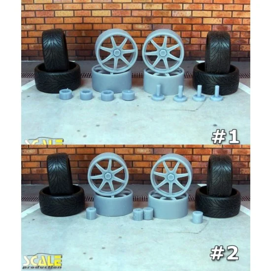 Scale Production SPRF24174-W 1/24 1/25 18" Axis Se7en Wheels without Tyre