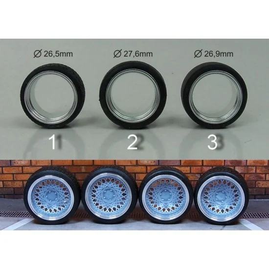Scale Production SPRF24178-1 1/24 1/25 19" Strassewheels SC20 Wheels #1 w/Low Profile Tyres
