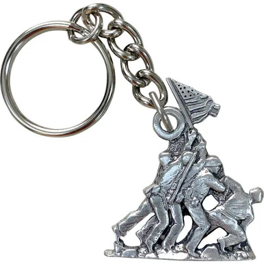 Iwo Jima Keychain - Sparta Pewter USA
