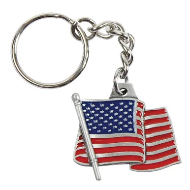 U.S. Flag Keychain K831 - Sparta Pewter USA
