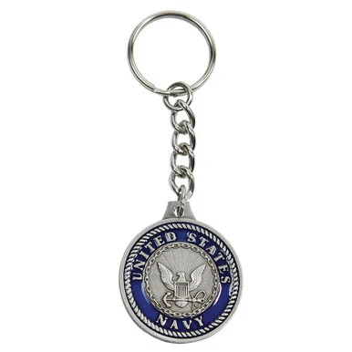 Navy Painted Keychain K907 - Sparta Pewter USA