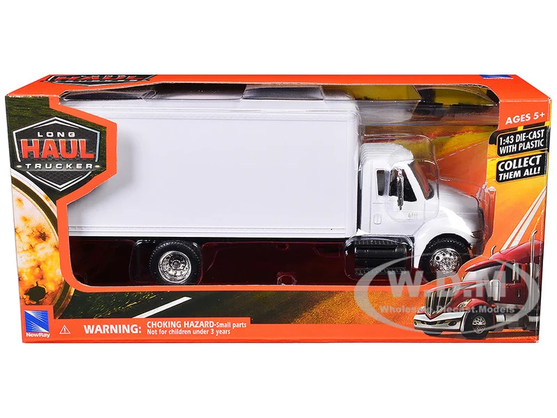 International 4200 Box Truck White "Long Haul Truckers" Series 1/43 Diecast Model by New Ray - International Models