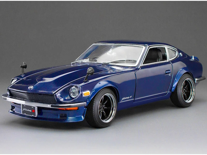 1970 Nissan Fairlady Z (S30) RHD (Right Hand Drive) Midnight Blue Metallic "Asian Collectibles" Series 1/18 Diecast Model Car by Sun Star - Nissan Models