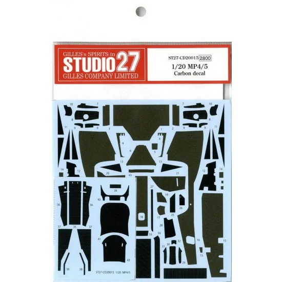 Studio27 CD20015 1/20 McLaren MP4/5 Carbon Decal for Fujimi kit - Model Cars