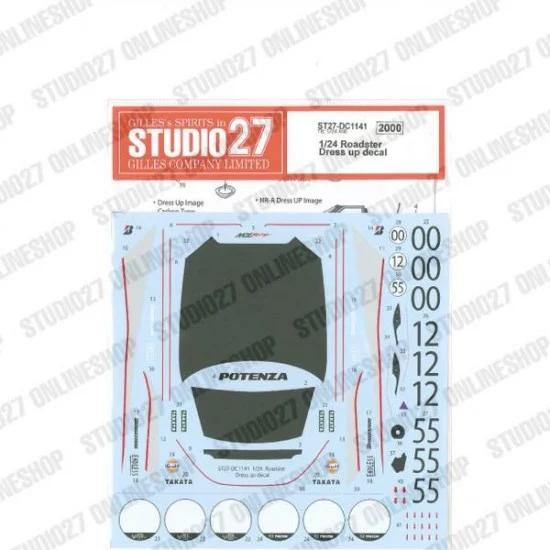 Studio27 DC1141 1/24 Roadster Dress-up Decal for Tamiya #24342