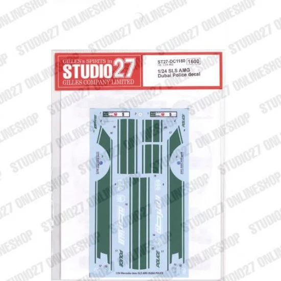 Studio27 DC1180 1/24 Mercedes-Benz SLS AMG Dubai Police Decal for Fujimi #123929