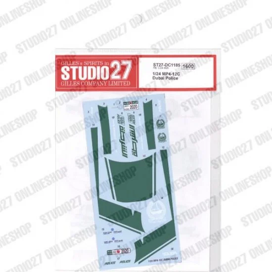 Studio27 DC1185 1/24 MP4-12C Dubai Police Decal for Fujimi kits