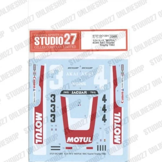 Studio27 DC1201 1/24 XJ-S 'MOTUL' RAC Tourist Trophy 1982 Decal for Hasegawa kits