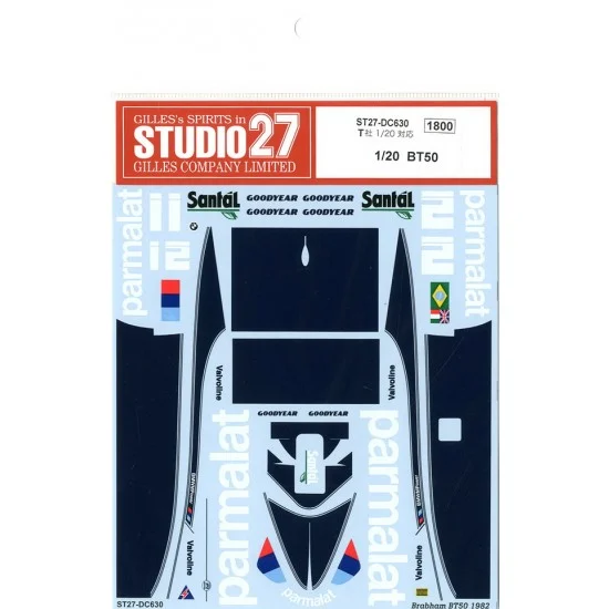 Studio27 DC630 1/20 BT50 1982 Decals - Model Cars
