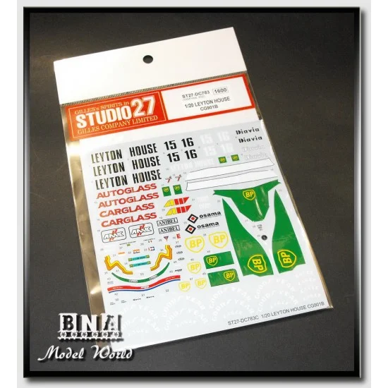 Studio27 DC783 1/20 Leyton House CG901B (1990) Decals for Tamiya kit #20028 - Model Cars