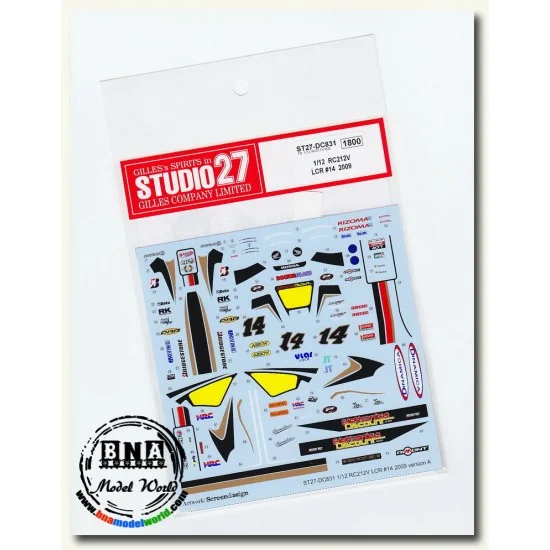 Studio27 DC831 1/12 Decals for LCR RC212V #14 2009 for Tamiya 14106/14107/14108 - Model Motorcycles