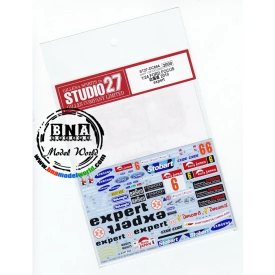 Studio27 DC884 Decals for 1/24 Ford Focus "Expert" Hokkaido (2010) for Simil'R kit - Model Cars