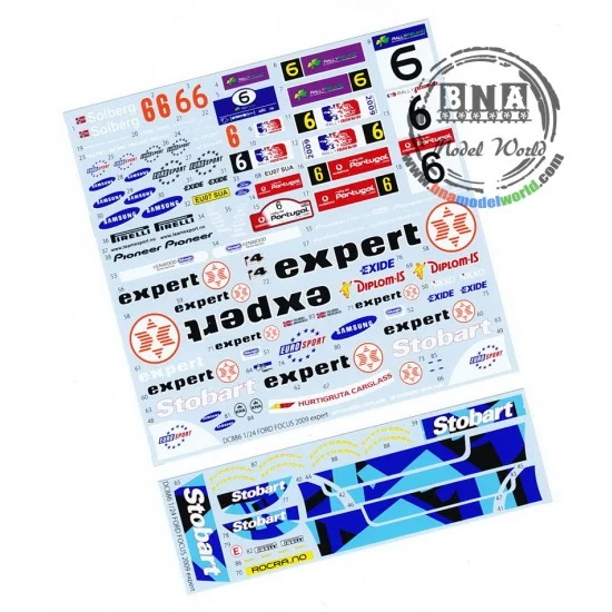 Studio27 DC886 Decals for 1/24 Ford Focus "Expert" (2009) for Simil'R kit - Model Cars