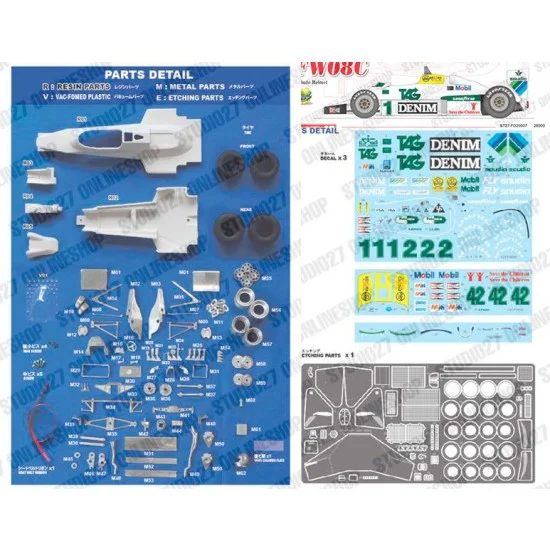 Studio27 FD20007 1/20 FW08C Test DONINGTON 1983 [Multi Material Kit] - Model Cars