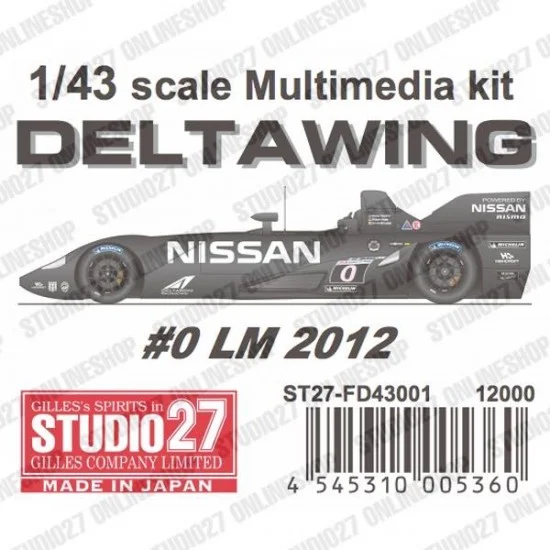 Studio27 FD43001 1/43 Nissan DELTA WING LM 2012 [Multi Material Kit] - Model Cars