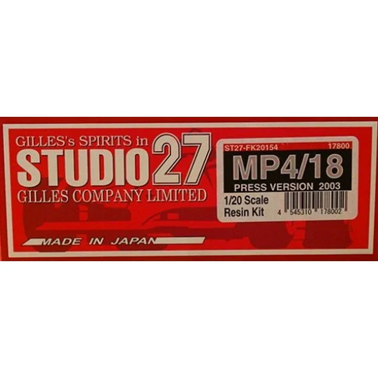 Studio27 FK20154 Multimedia kit - 1/20 McLaren MP4/18 Press Version