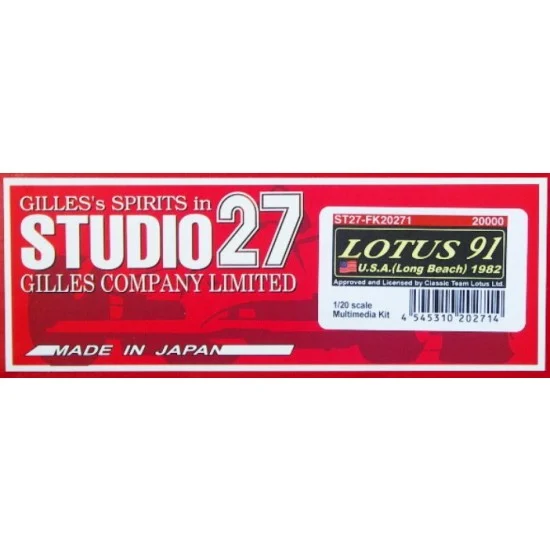 Studio27 FK20271 1/20 Multimedia kit - Lotus 91 USA Grand Prix/GP West 1982