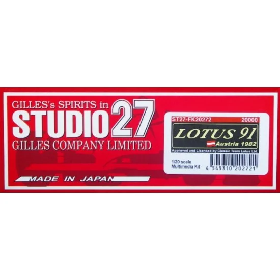 Studio27 FK20272 1/20 Multimedia kit - Lotus 91 Austrian Grand Prix/GP 1982