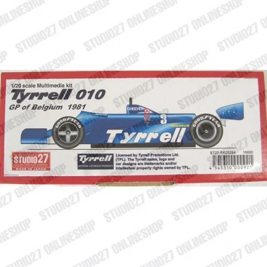 Studio27 FK20284 1/20 Tyrrell 010 GP of Belgium 1981 [Multi Material Kit] - Model Cars