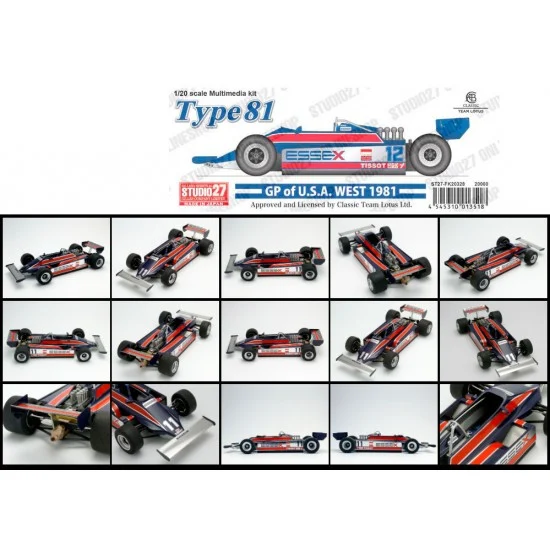 Studio27 FK20328 1/20 Lotus 81 GP of USA west Long Beach 1981 [Multi Material Kit] - Model Cars