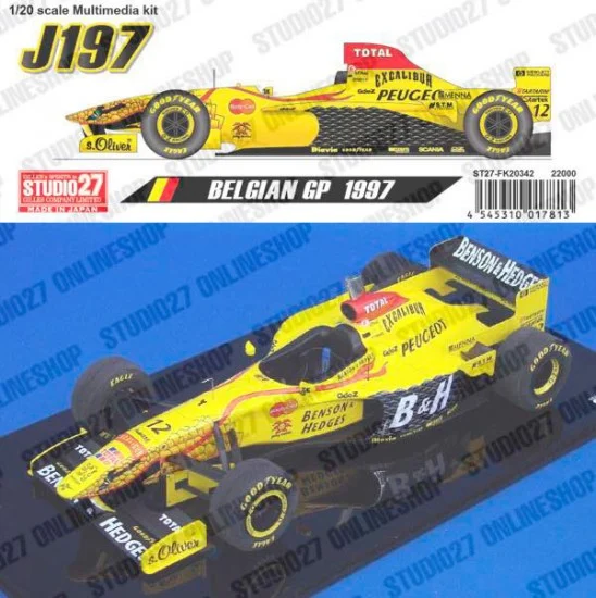 Studio27 FK20342 1/20 Jordan J197 Belgian GP 1997 [Multi Material Kit] - Model Cars