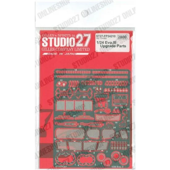 Studio27 FP24210 1/24 Lancer Evo.III Upgrade Parts for Hasegawa kits - Model Cars