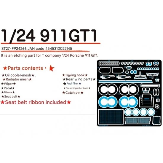Studio27 FP24266 1/24 Porsche 911 GT1 Upgrade Parts for Tamiya kits - Model Cars