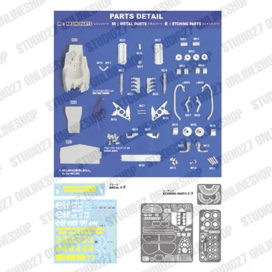 Studio27 TK2072 1/20 P34 Belgian GP 1976 #4 Conversion set for Tamiya kits - Model Cars