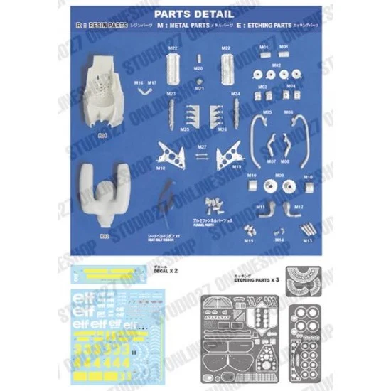 Studio27 TK2073 1/20 P34 Spanish GP Qualify 1976 Conversion set for Tamiya kits - Model Cars