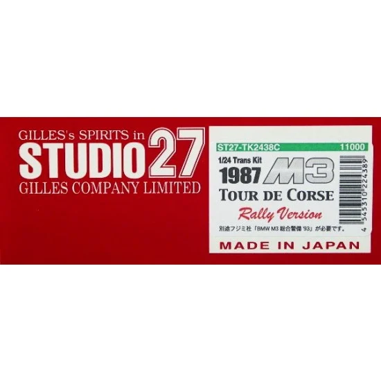 Studio27 TK2438C Transkit - 1/24 BMW M3 Gr. A 1987 WRC Tour de Course for Fujimi #62440