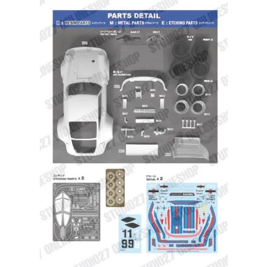 Studio27 TK2476 1/24 935 Vallelunga 1976 Conversion kit for Tamiya kits - Model Cars