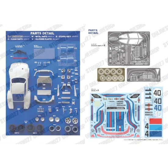 Studio27 TK2478 1/24 935 #40 LM 1976 Conversion set for Tamiya kits - Model Cars