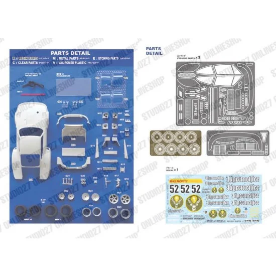Studio27 TK2480 1/24 935 Jagermeister #52 Zolder 1977 Conversion set for Tamiya kits - Model Cars