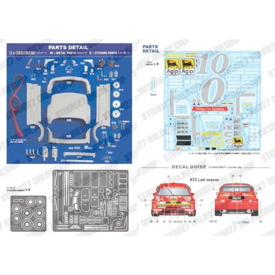 Studio27 TK2483 1/24 Alfa Romeo 155 V6 T1 #0/#10/#33 DTM 1994 Conversion set for Tamiya kits - Model Cars