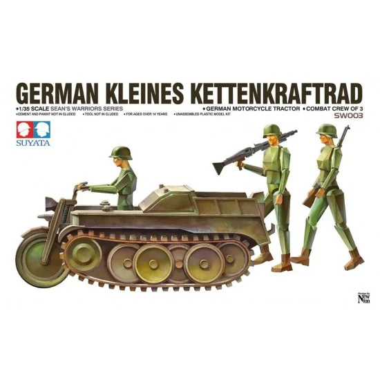 Suyata SW-003 1/35 German Kleines Kettenkraftrad Motorcycle Tractor w/3 Crews