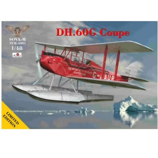 Sova-M 4801 1/48 de Havilland DH.60G Coupe (British Polar expedition) & Beaching Trolley