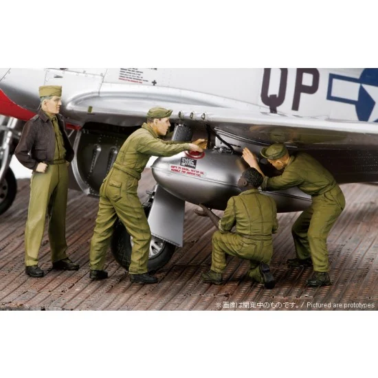 Zoukei Mura SWS04-F07 1/32 North-American P-51D Mustang Maintenance Crew Set (4 figures)