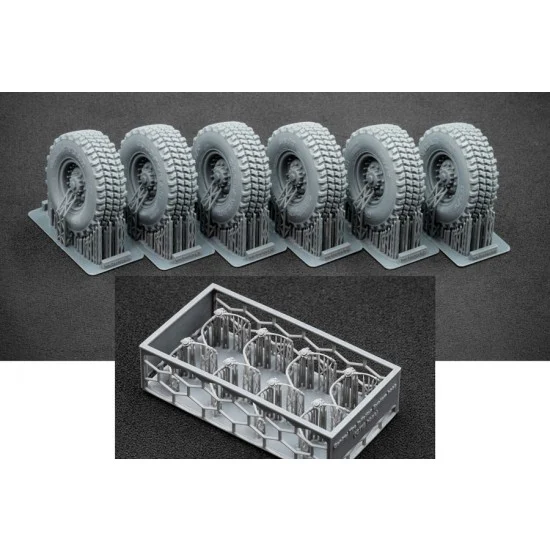 ScaleX WM35012S 1/35 Modern HIMARS V2 Sagged Wheel set for Trumpeter kits - Military Vehicles & Tanks
