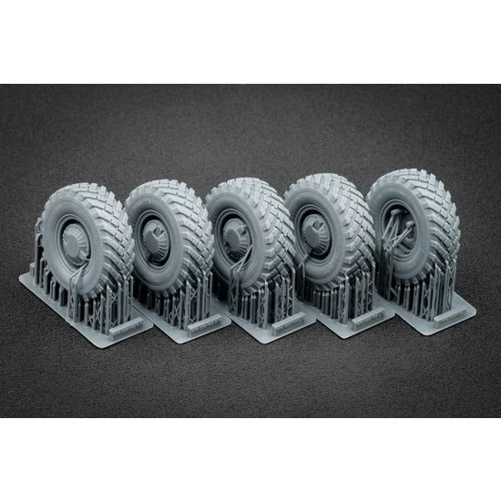 ScaleX WM35016S 1/35 Modern GAZ Tiger V2 (with shield) Sagged Wheel set for Meng kits - Military Vehicles & Tanks