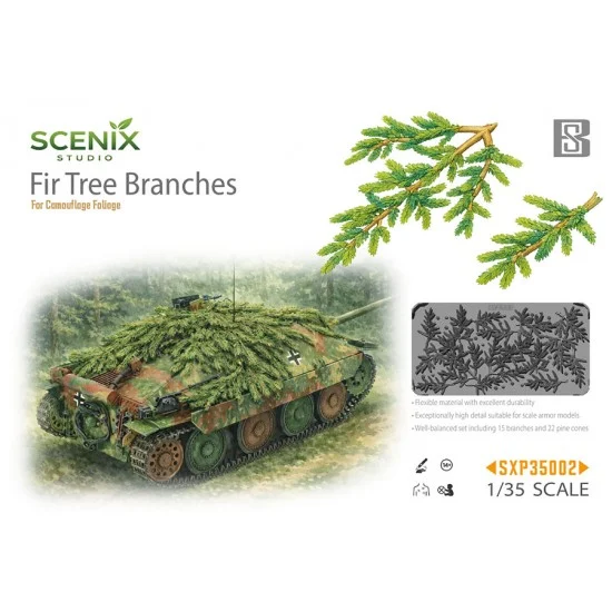 SCENIX Studio P35002 1/35 Fir Tree Branches (for Camouflage Foliage) - Military Vehicles & Tanks